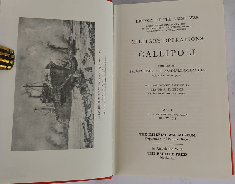 Military Operations Gallipoli: Inception of the campaign to May 1915