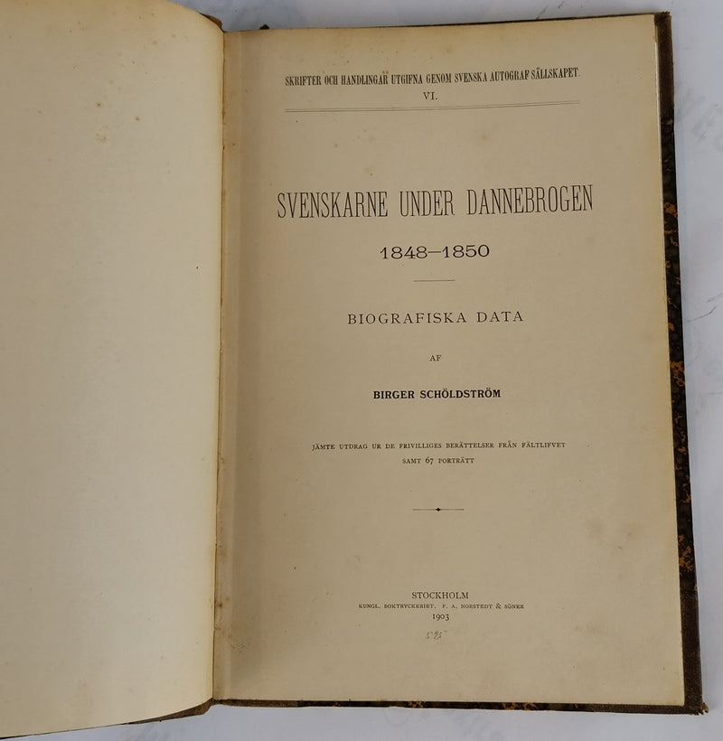 Svenskarne under Dannebrogen 1848-1850