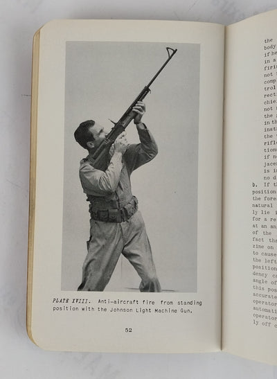 Instruction manual of the Johnson Light Machine Gun. Horizontal Feed Model