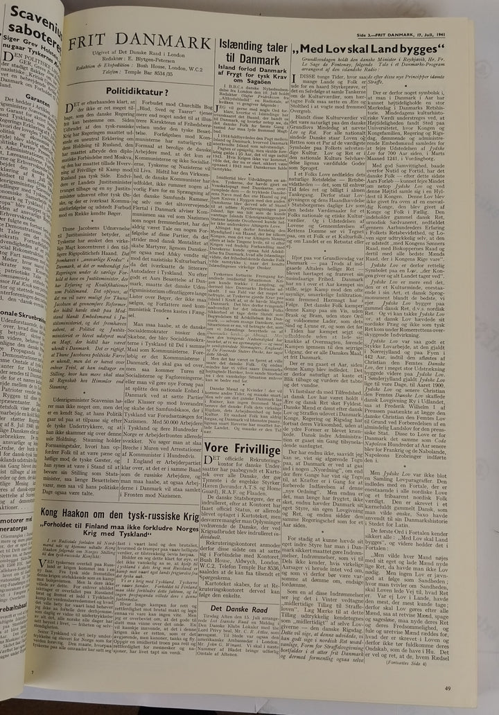 Frit Danmark. December 1940 - Juni 1945.