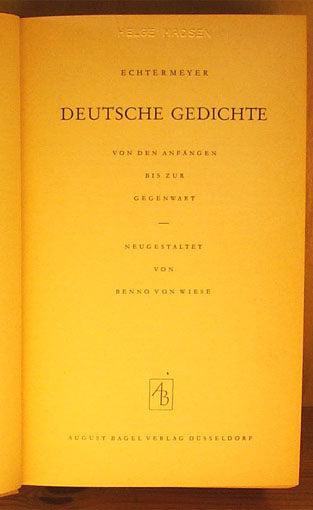 Echtermeyer. Deutsche Gedichte