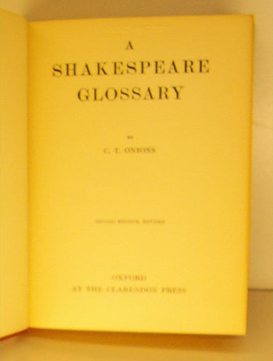 A Shakespeare Glossary