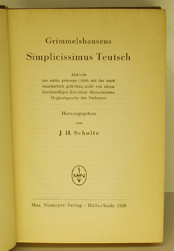 Grimmelshausens Simplicissimus Teutsch
