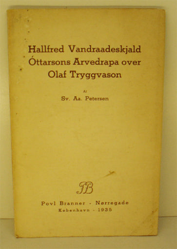 Hallfred Vandraadeskjald Óttarsons Arvedrape
