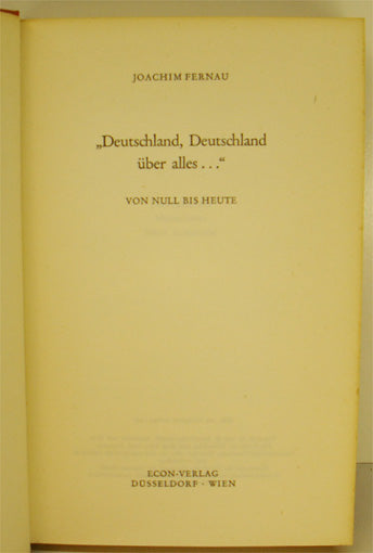 Deutschland, Deutschland über alles...
