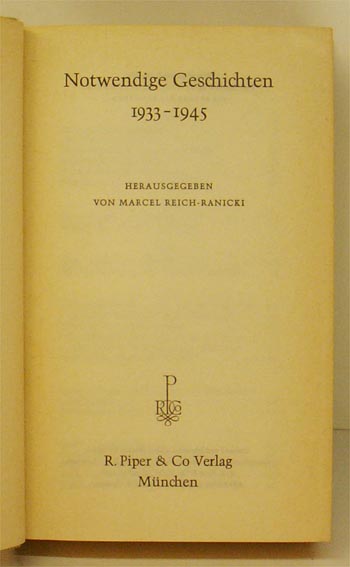 Notwendige Geschichten 1933-1945