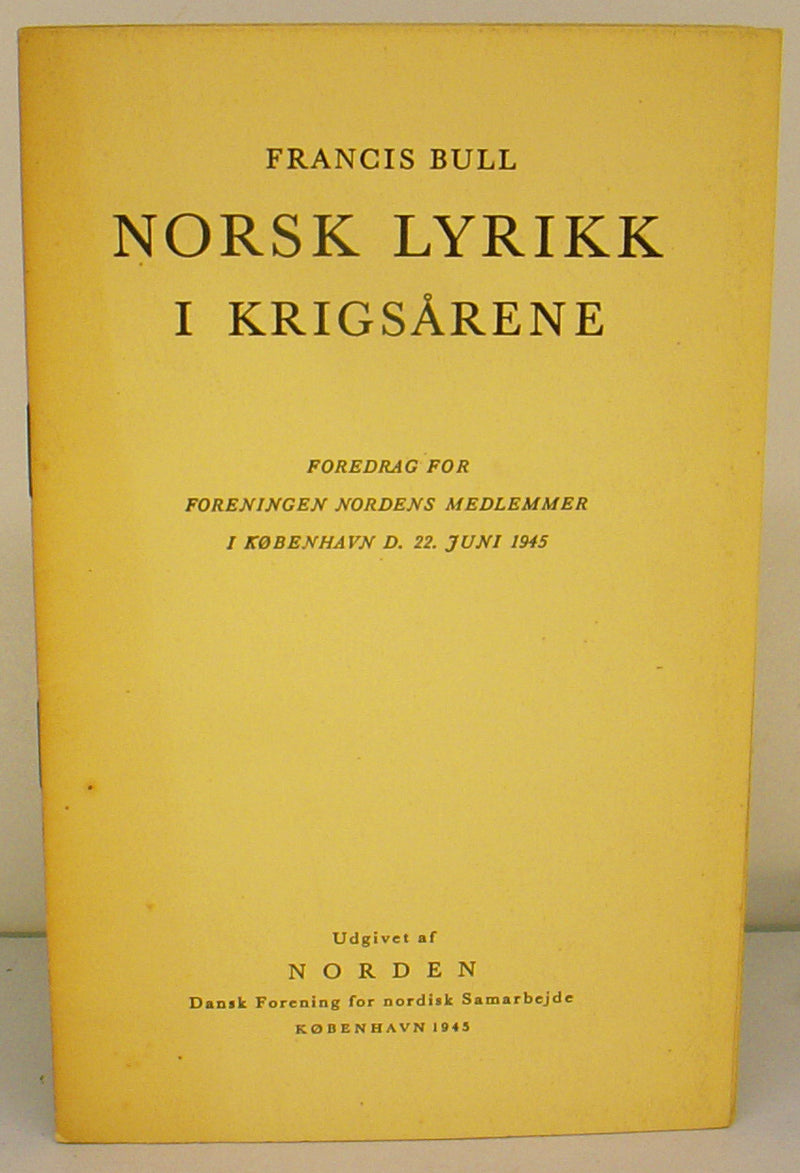 Norsk lyrikk i krigsårene