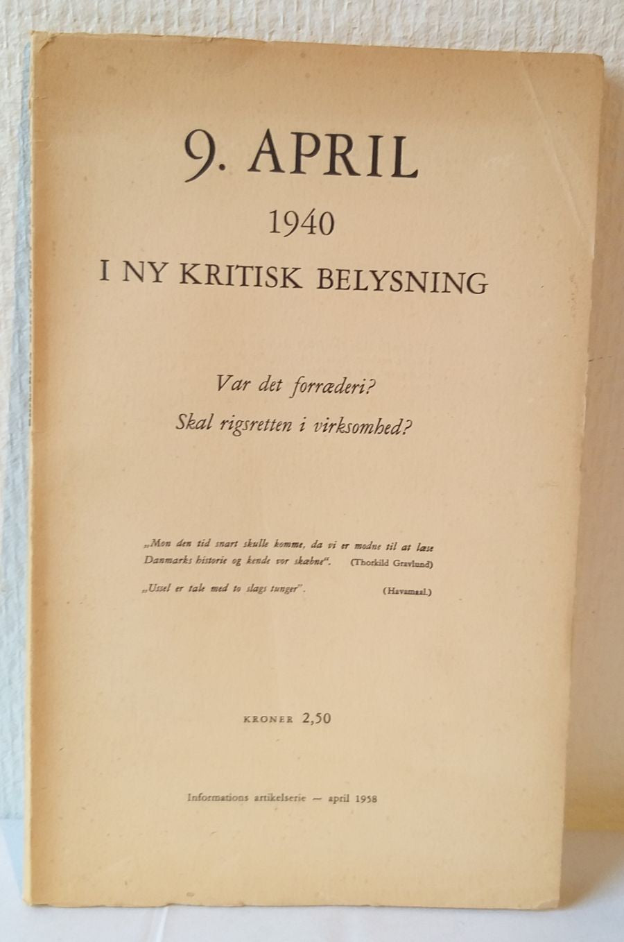 9. april 1940. I ny kritisk belysning