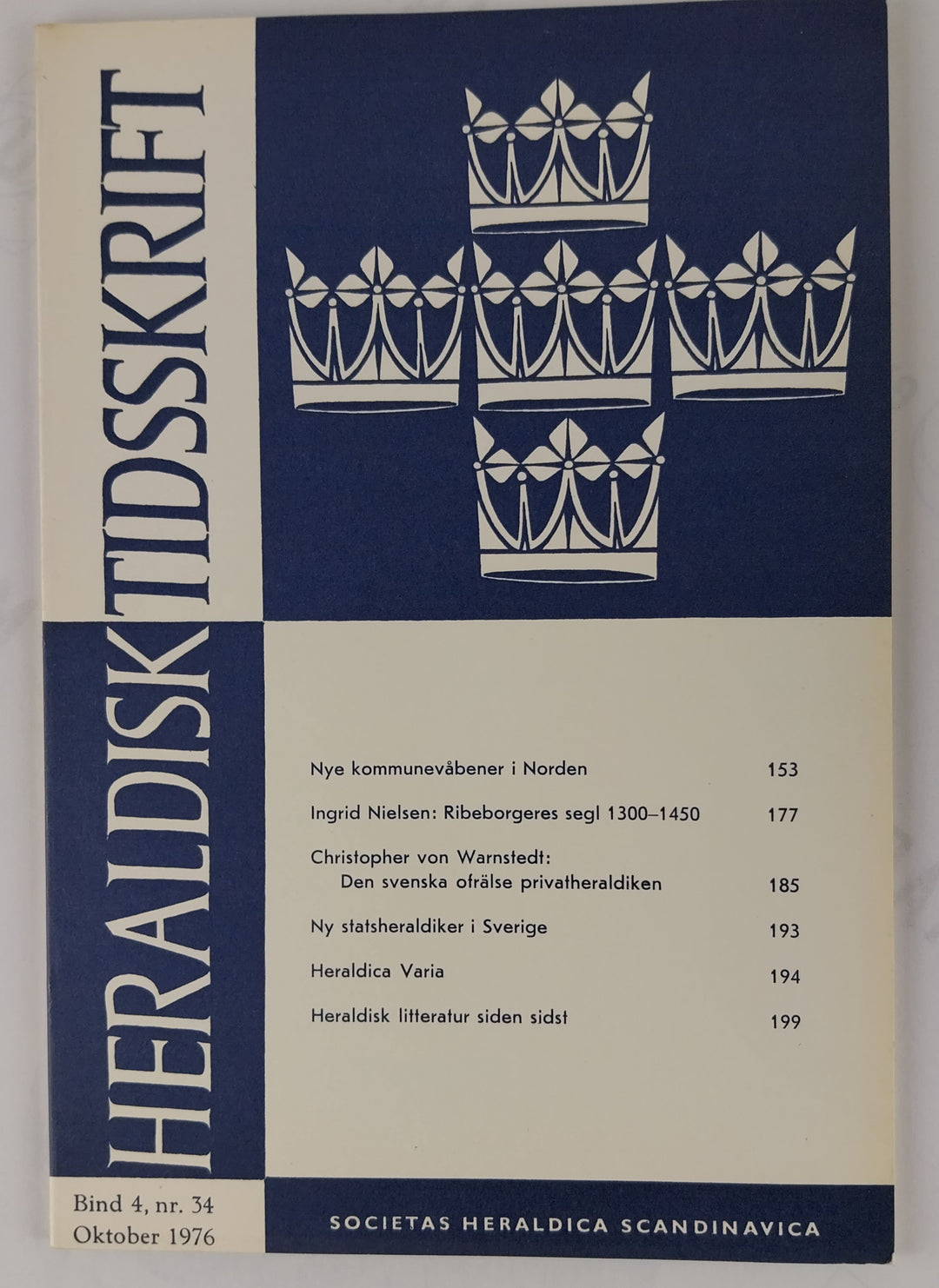 Heraldisk Tidsskrift nr. 34.