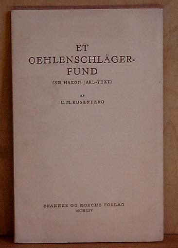 Et Oehlenschlägerfund