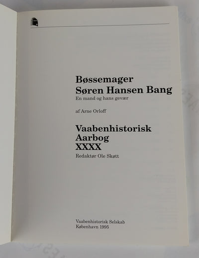 Vaabenhistoriske Aarbøger 1995, XXXX