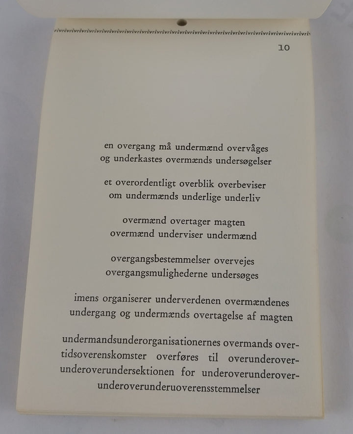 Riv selv. En kalender med +digte og -digte.