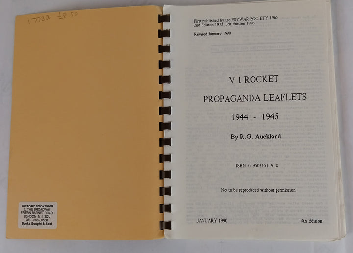 V.1 Rocket Propaganda Leaflets 1944-1945