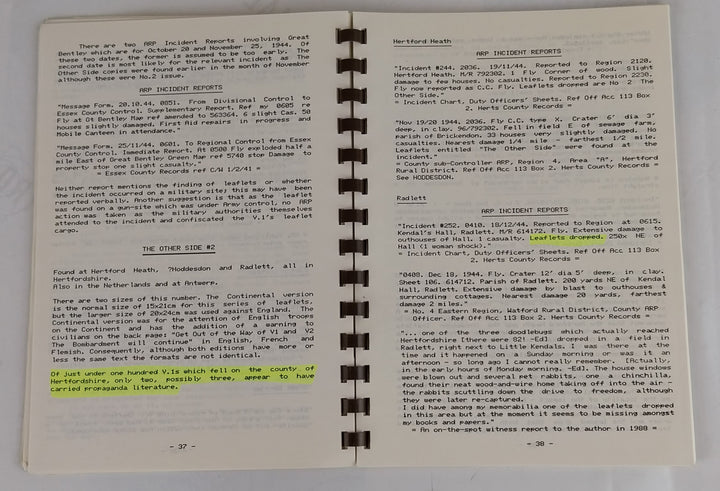 V.1 Rocket Propaganda Leaflets 1944-1945