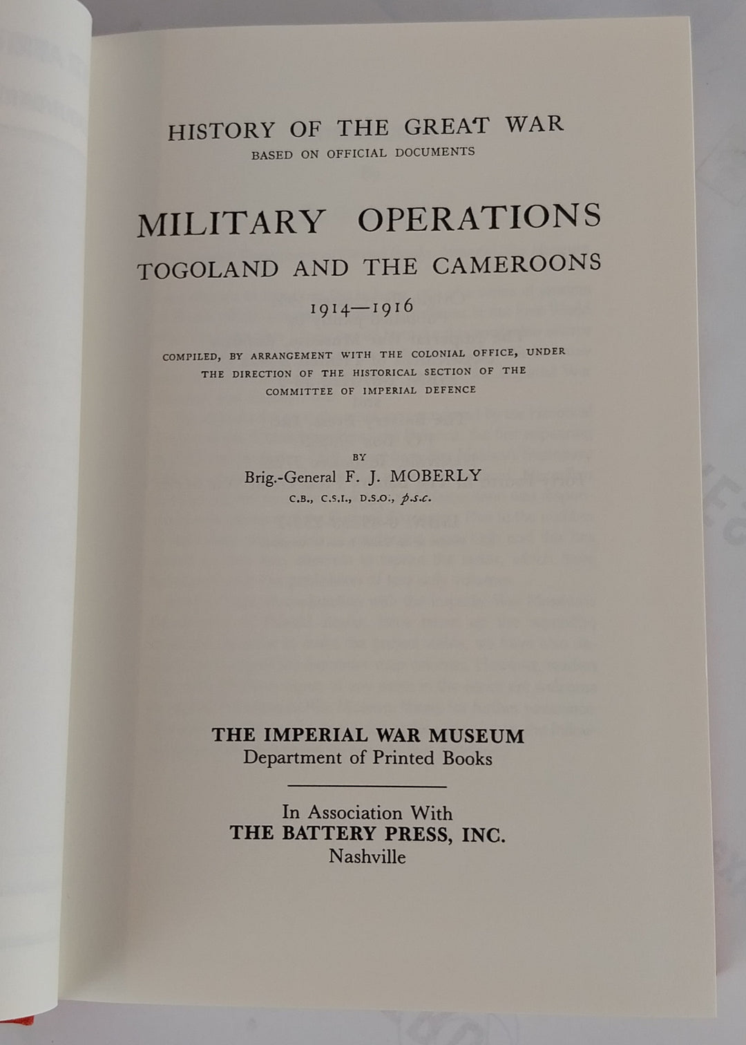 Military Operations, Togoland and the Cameroons, 1918