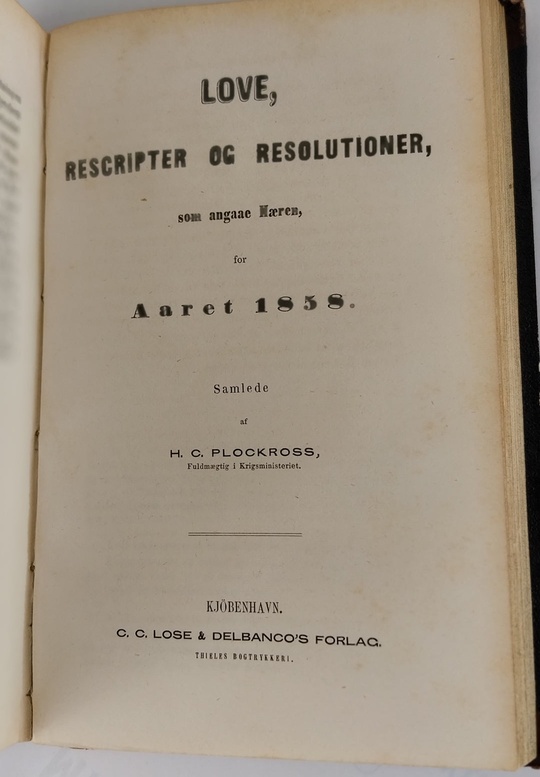 Tidsskrift for Krigsvæsen 1858