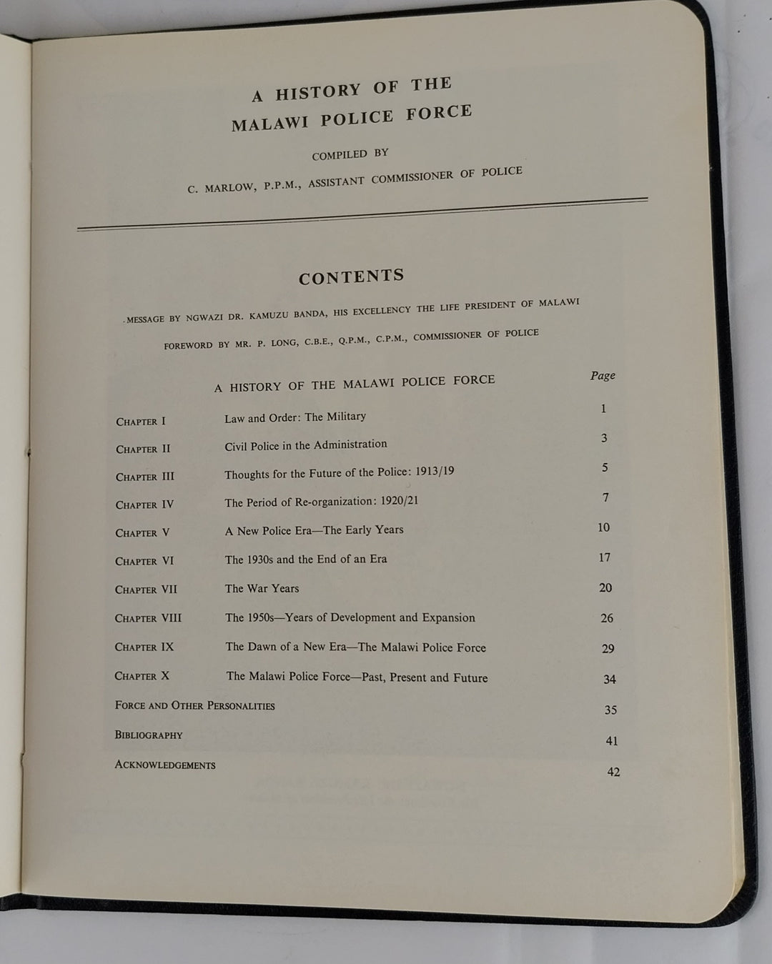A History of the Malawi Police Force