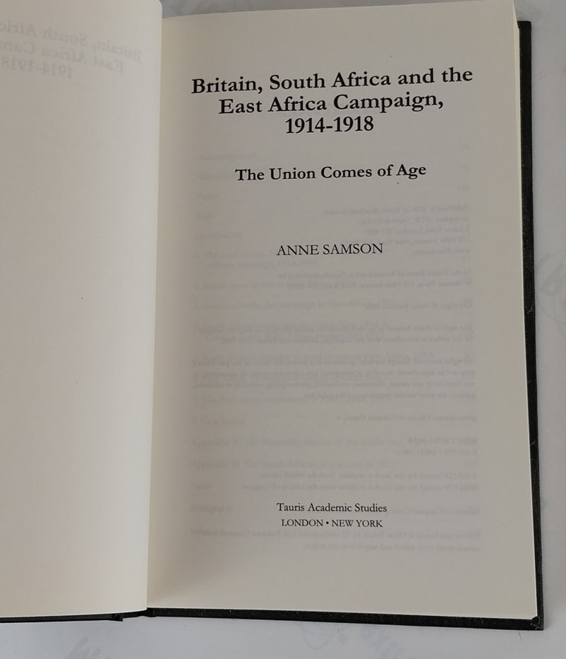 Britain, South Africa and East African Campaign, 1914-1918