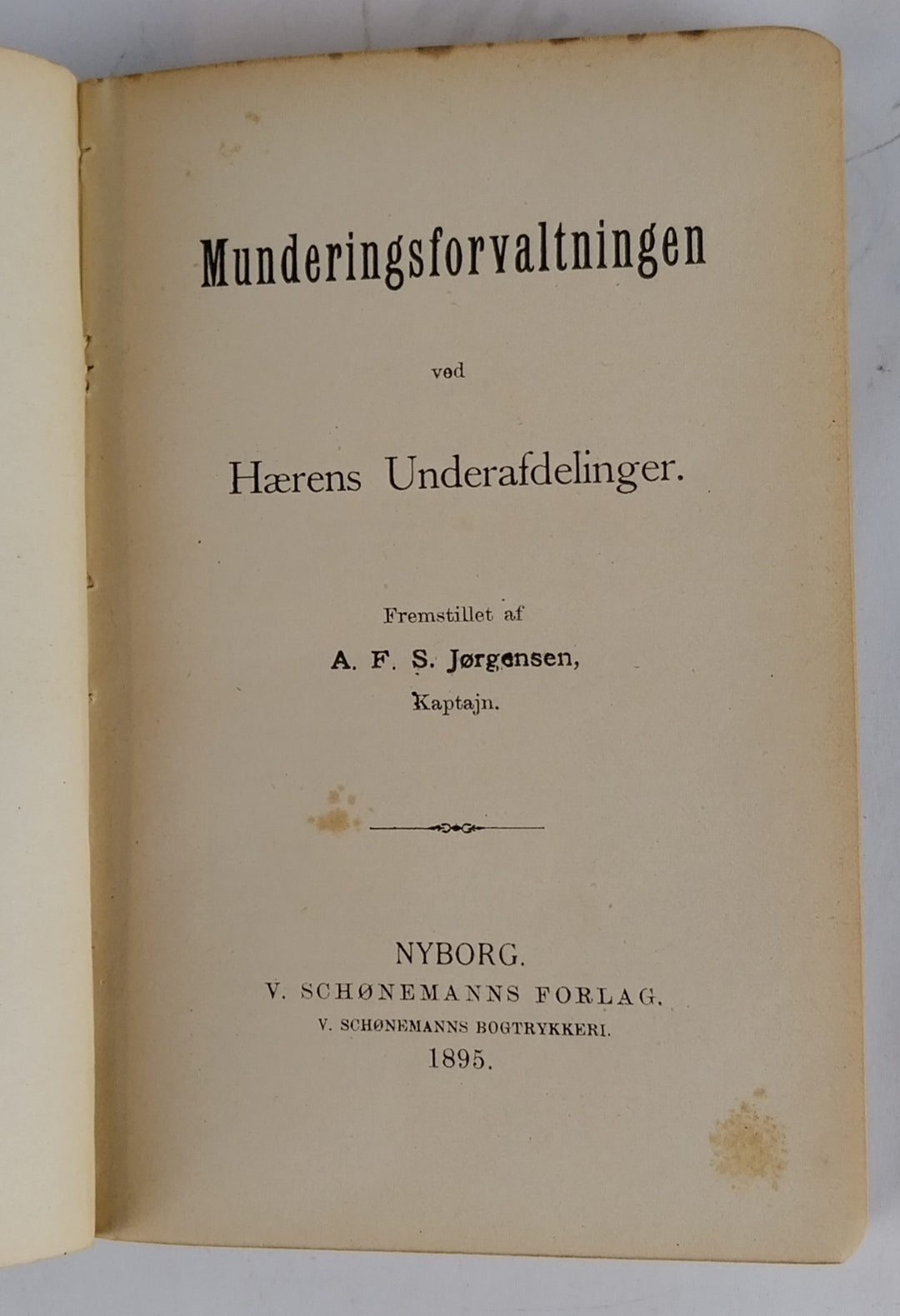 Munderingsforvaltningen ved Hærens Underafdelinger