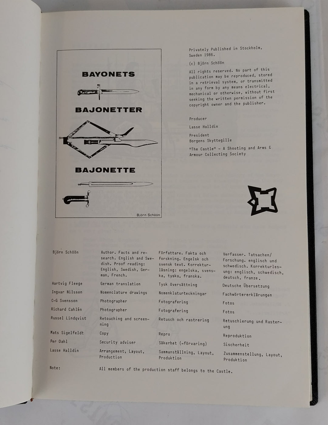 Bayonets, Bajonetter, Bajonette