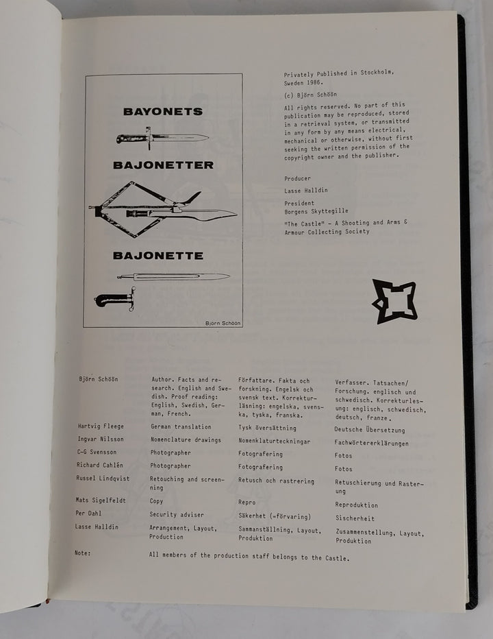 Bayonets, Bajonetter, Bajonette