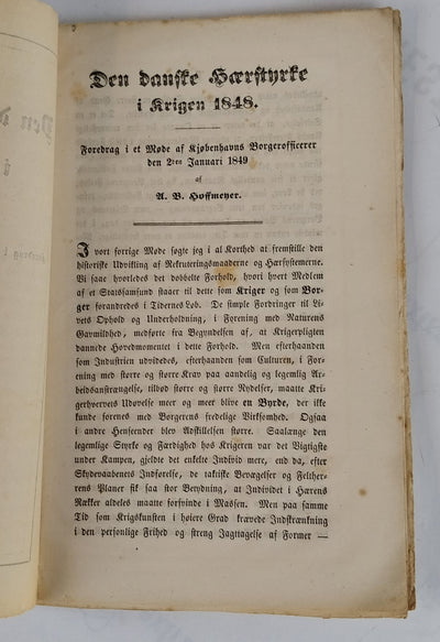 Den danske Hærstyrke i Aaret 1848