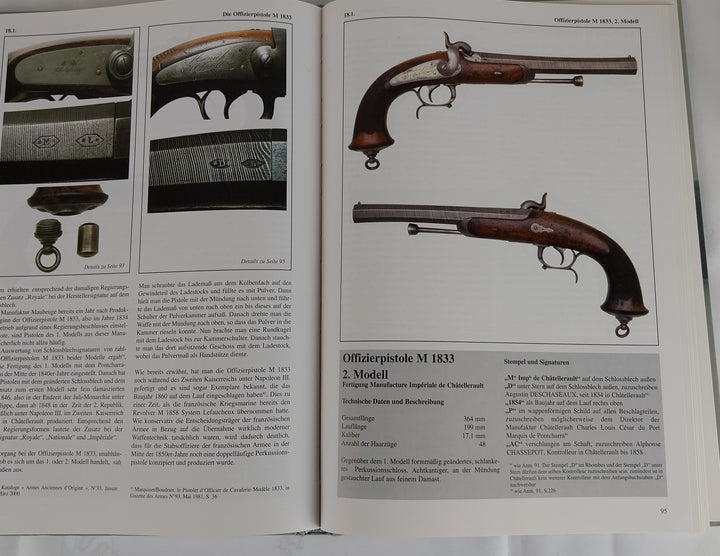 Französische Ordonnanzpistolen 1733-1870.