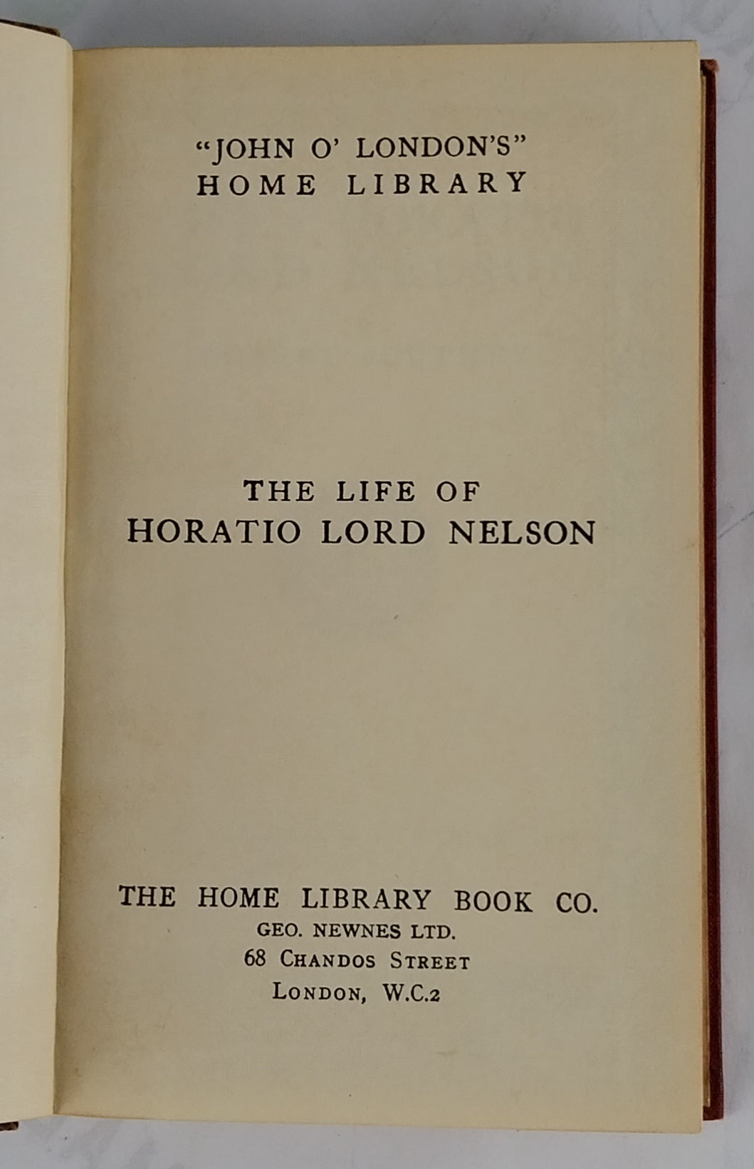 The Life of Horatio Lord Nelson