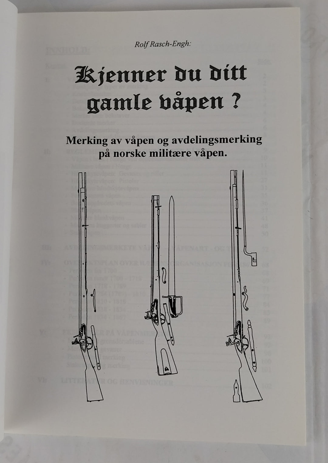 Merking av våpen og avdelingsmerking på norske militære våpen.