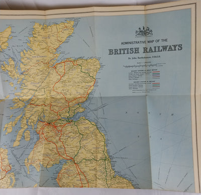 Bartholomew's Railway Map of the British Isles, c. 1939.