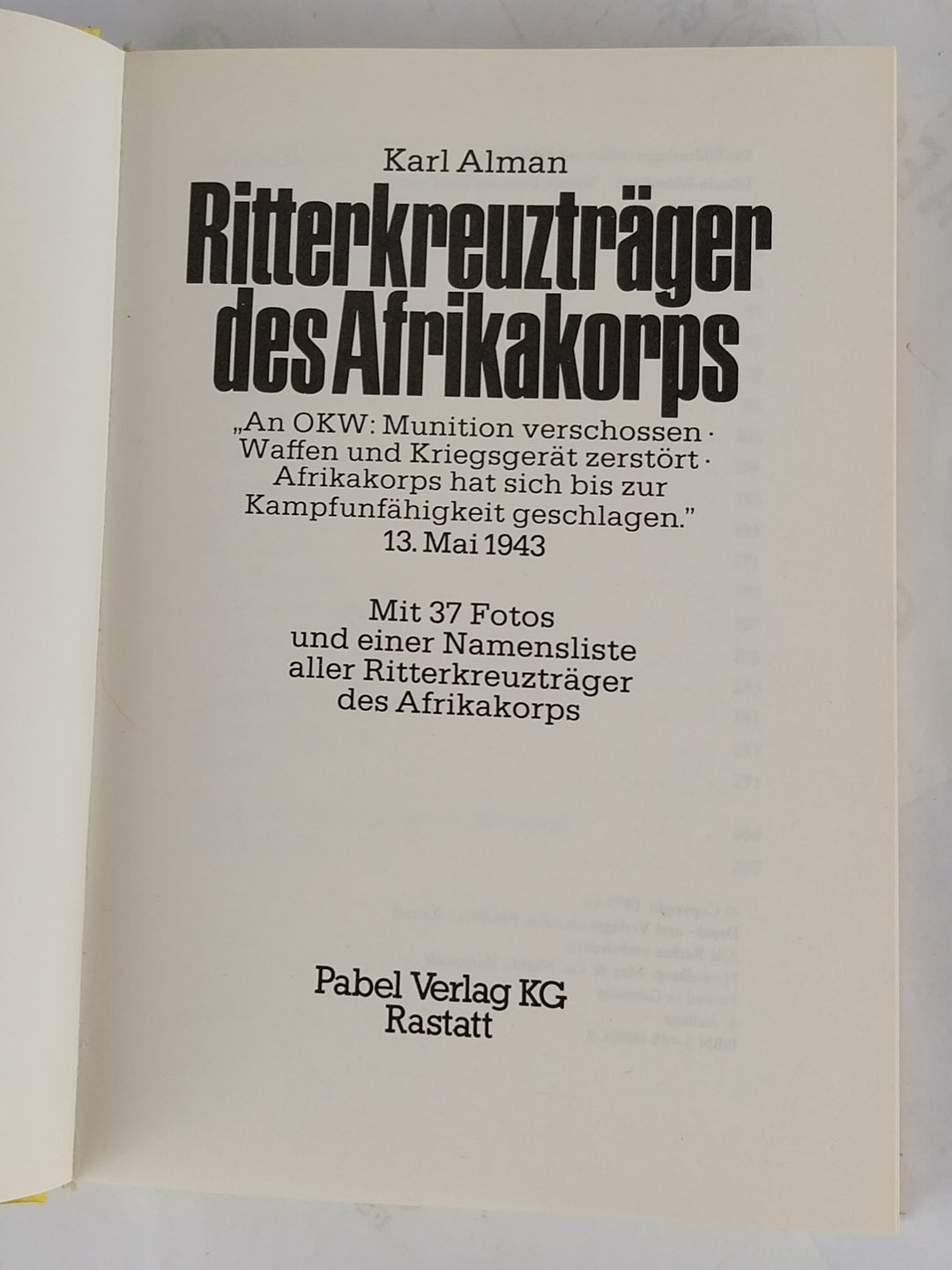 Ritterkreuzträger des Afrikakorps