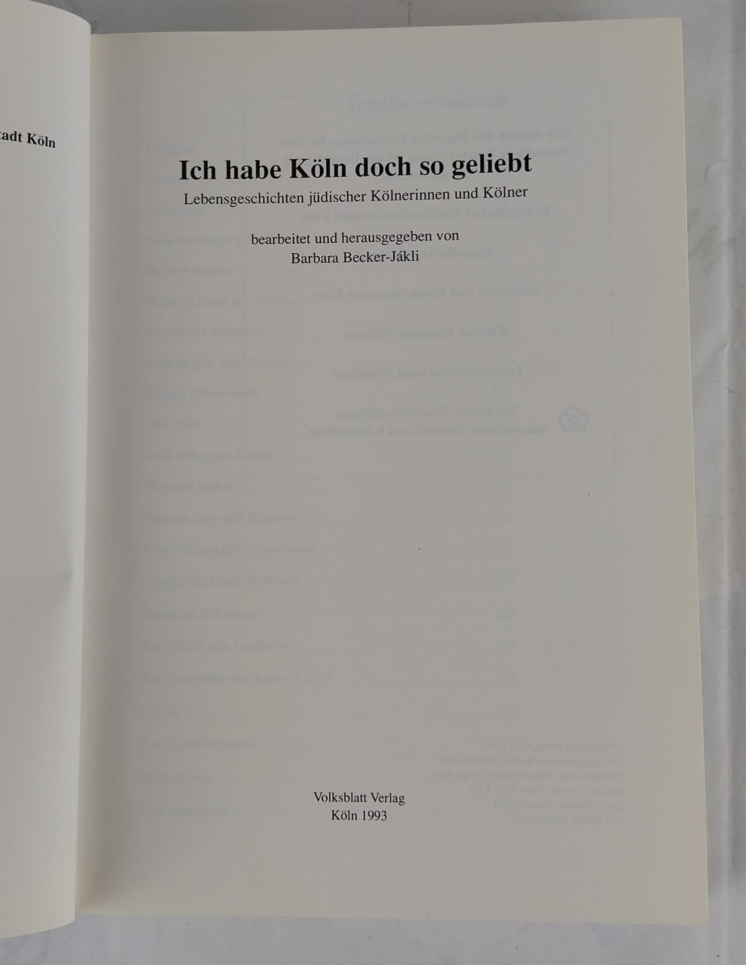 Ich habe Köln doch so geliebt