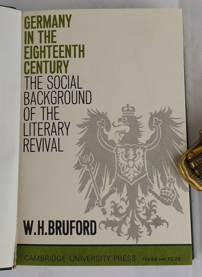 Germany in the eighteenth century: The social background of the literary revival.