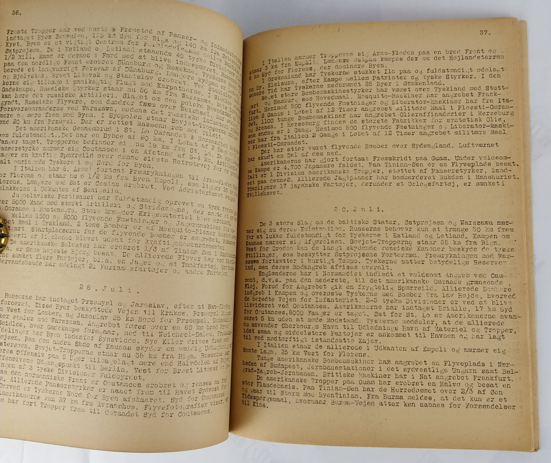 Invasionsdagbogen. 1. Del. Tiden fra 6. Juni til og med 5. September 1944