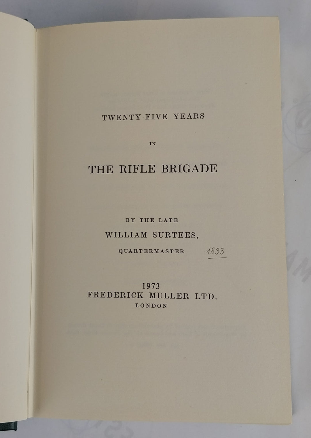 Twenty-Five Years in the Rifle Brigade