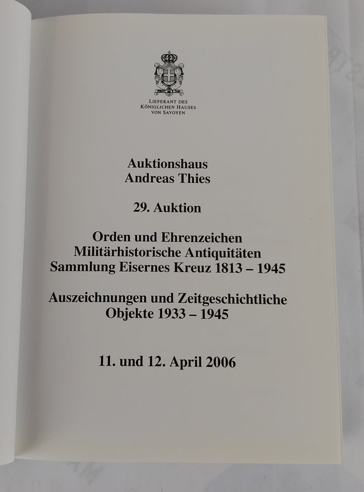Auktionshaus Andreas Thies. 29. Auktion. 11. und 12. April 2006