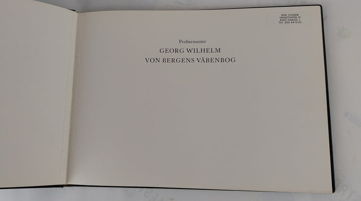 Probermester Georg Wilhelm von Bergens våbenbog