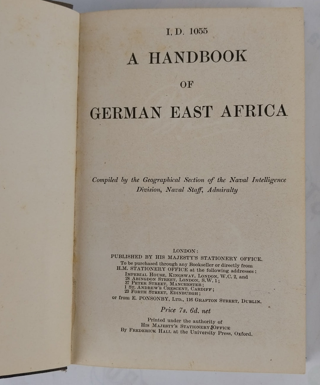 A Handbook of German East Afrika