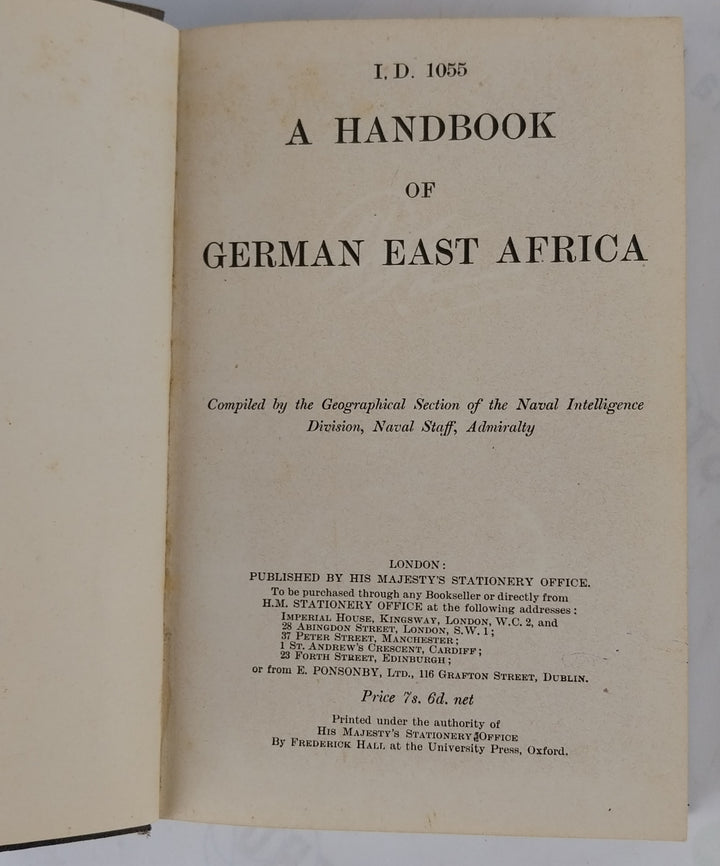 A Handbook of German East Afrika