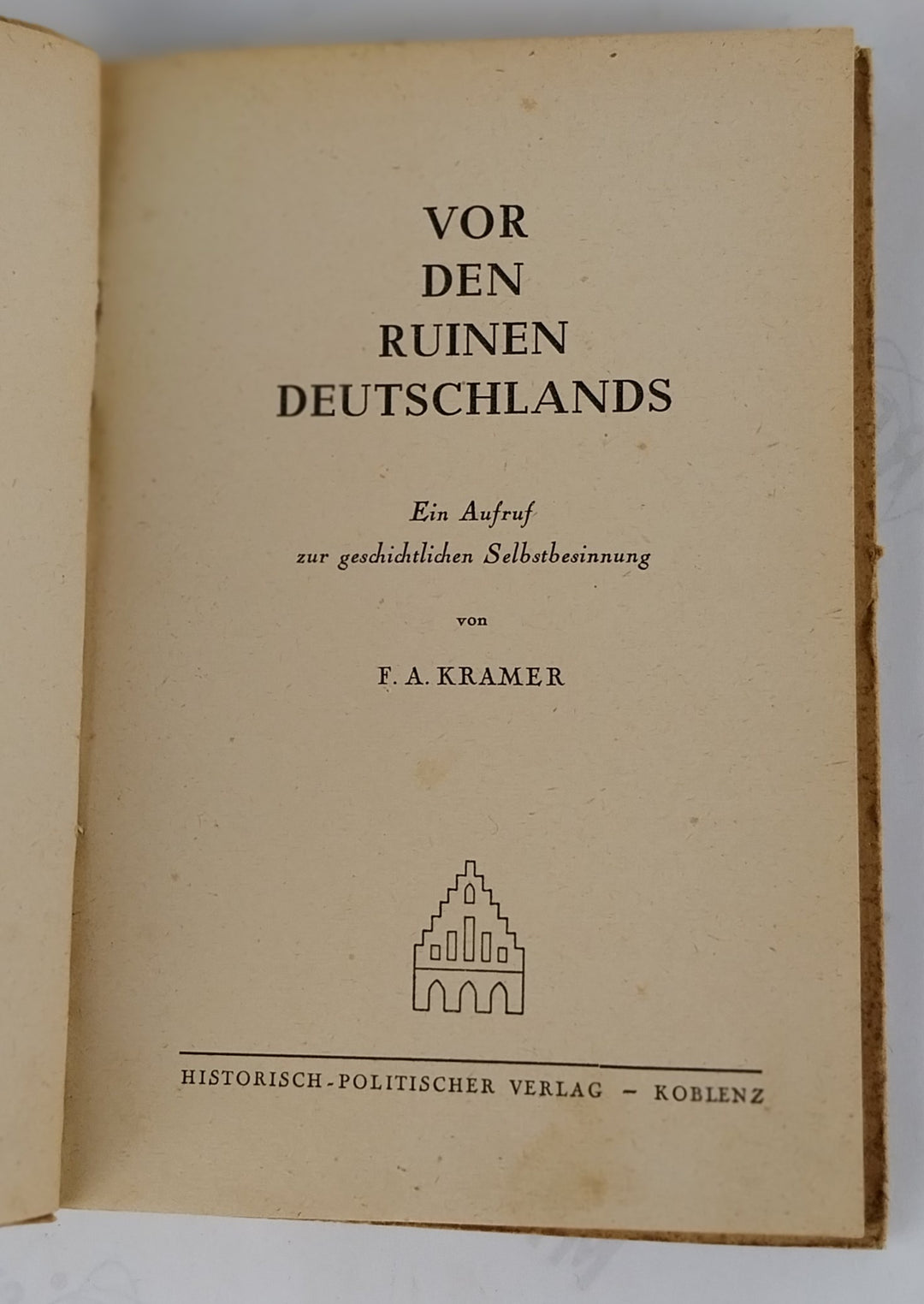 Vor den ruinen Deutschlands