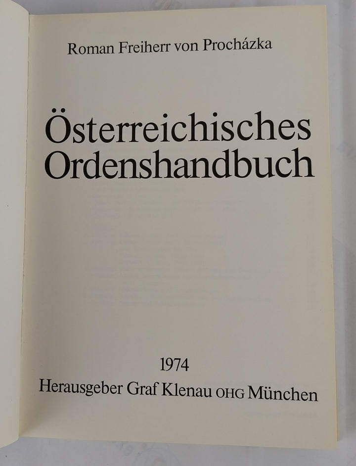 Österreichisches Ordenshandbuch