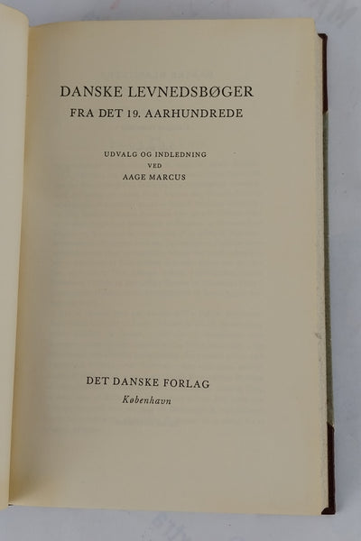 Danske levnedsbøger, fra det 19. Aarhundrede