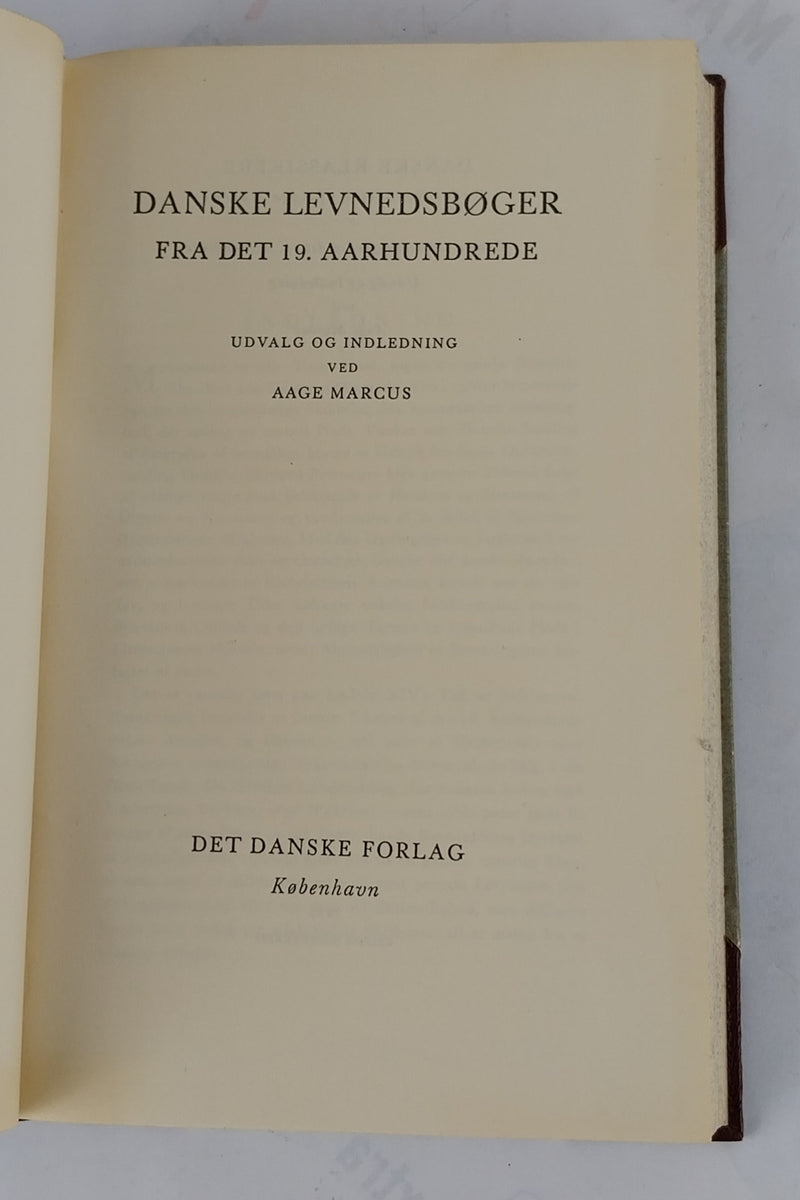 Danske levnedsbøger, fra det 19. Aarhundrede