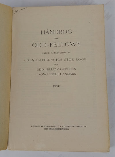 Håndbog for Odd-Fellows 1950