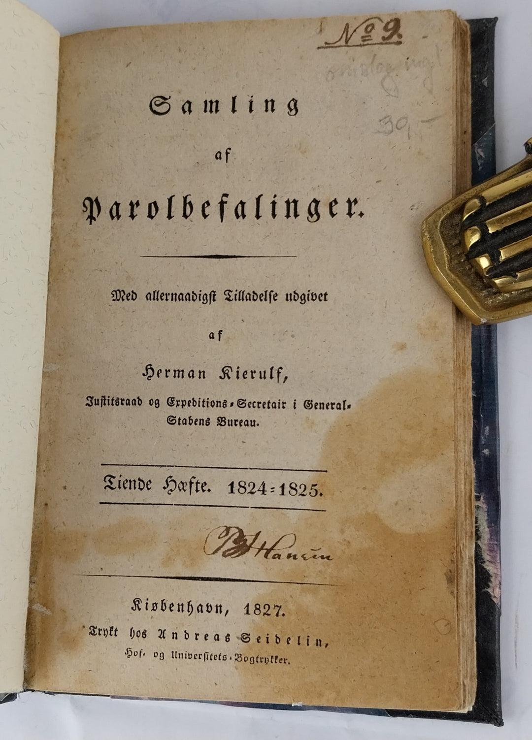 Samling af Parolebefalinger 1824-1825