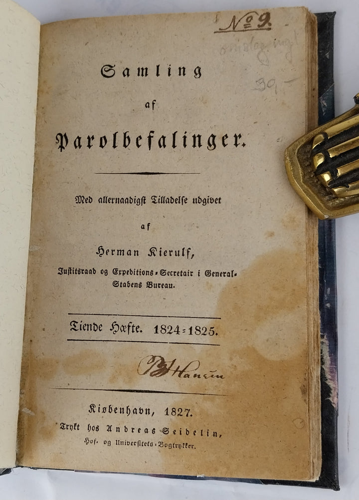Samling af Parolebefalinger 1824-1825