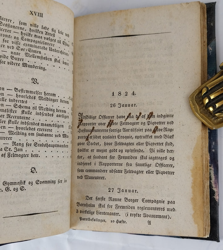 Samling af Parolebefalinger 1824-1825
