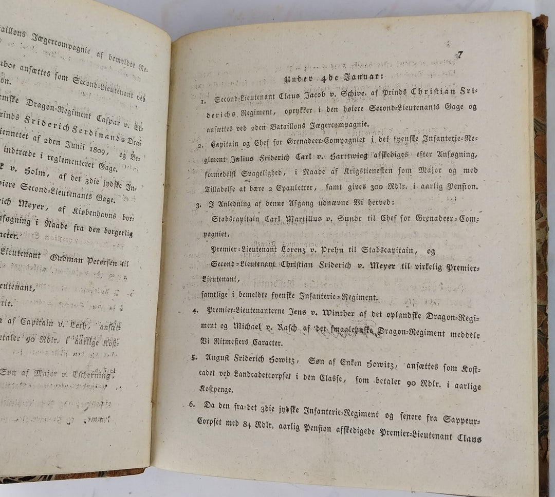 Bekiendtgiørelse af Avancement, Forflyttelse og afgang. 1810