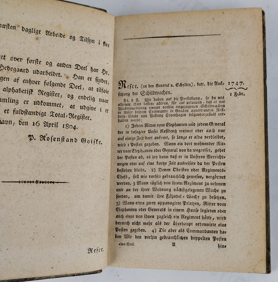 Reskripter, Resolutioner og Collegialbreve, Anden deel. 1747-1762