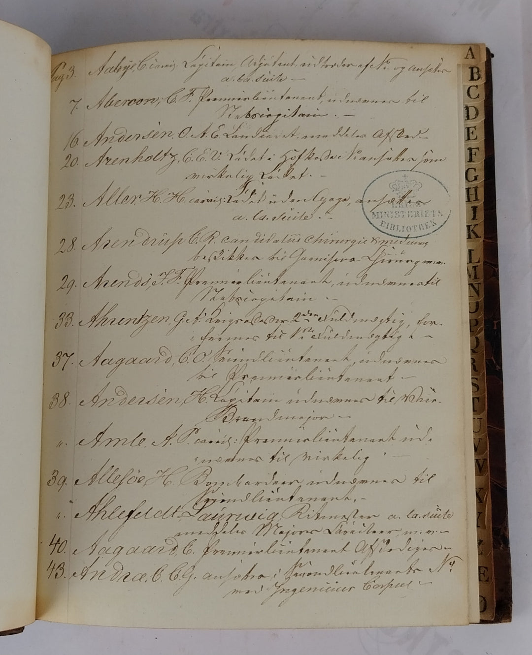 Bekiendtgiørelse af Avancement, Forflyttelse og afgang. 1833
